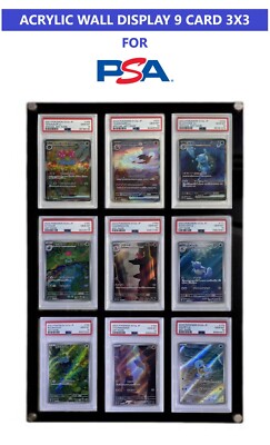 PSA/CGC Graded Card Premium Acrylic Display Case for : 9 Card