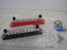 Red / Black Power Distribution Terminal Block w/ Cover M6  M4 Terminals NEW