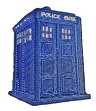 Doctor Who Police Box Embroidered Logo Tardis Blue 2 1/8