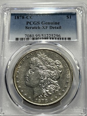 1878 CC PCGS XF Detail - (scratch) Morgan Dollar $1 US Coin Possible Vam 20?