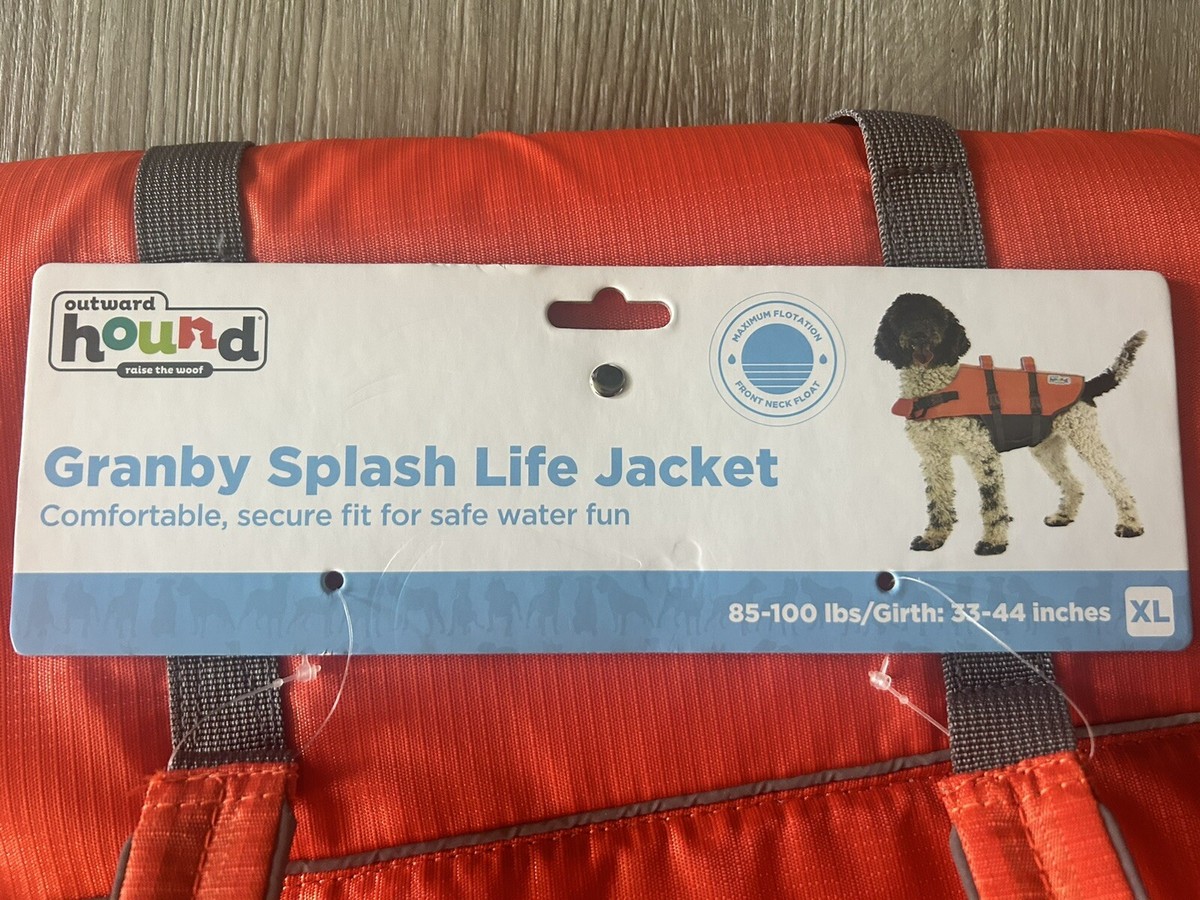 Granby Splash Life Jacket Outward Hound- Orange- Size XL (85-100 New