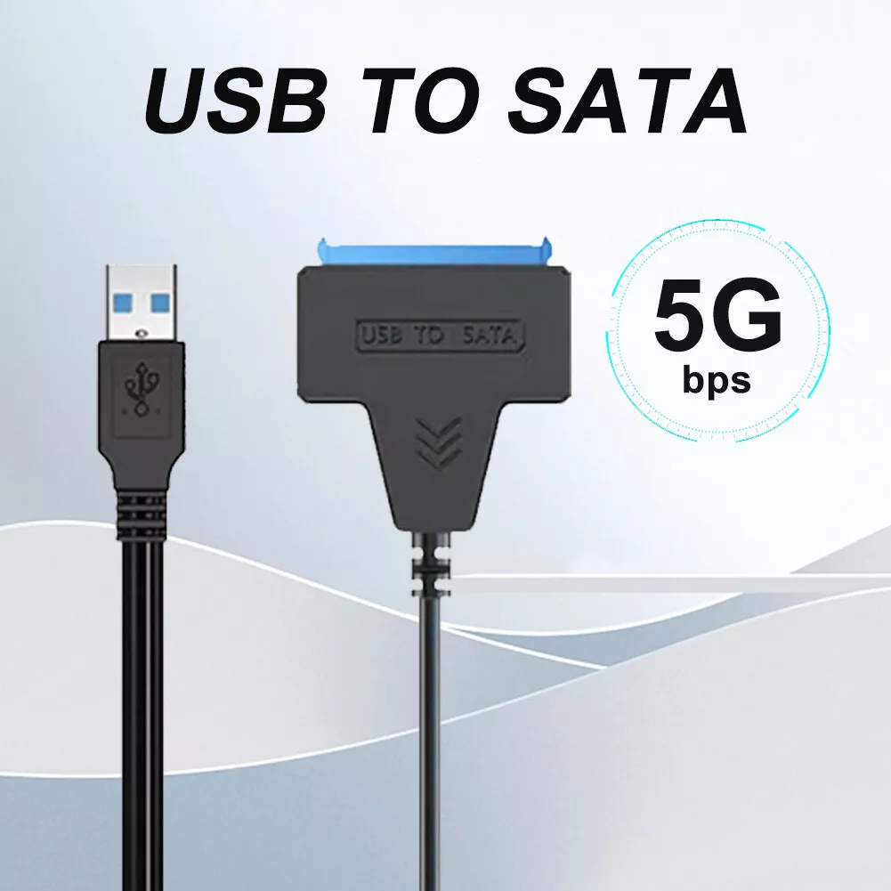 ® Câble Adapteur USB 3.0 to SATA 7+15 22 Pin pour 2.5