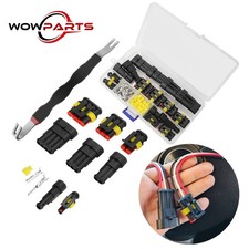Waterproof Automotive Electrical Connector Kit 1-4 Pin w/ Terminal Removal Tool