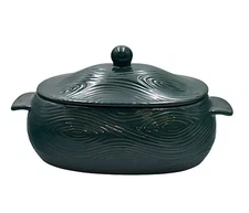 Temp-tations Woodland Pattern 3-Quart Covered Casserole - Ceramic Baking Dish