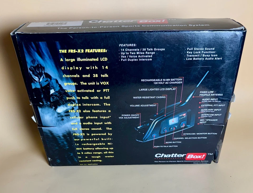 ChatterBox FRS-X2 Motorcycle Communication System w/ Noise Reducing Headset NOS - Image 3 of 4