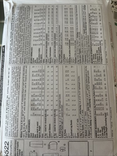 NEW Simplicity 5522 Girls Pattern 8 - 16 Pajamas Pants Top Bag Slippers Blanket - Picture 2 of 2