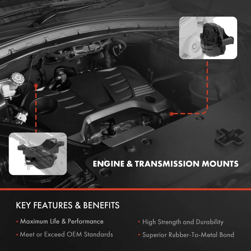 Soporte de motor y transmisión automática 4 piezas para Cadillac Seville 98-04 4,6 L Foto 3 de 4