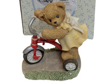 Cherished Teddies Johnna 845132 Girl on Tricycle 2001 Enesco Bear Figurine w/Box
