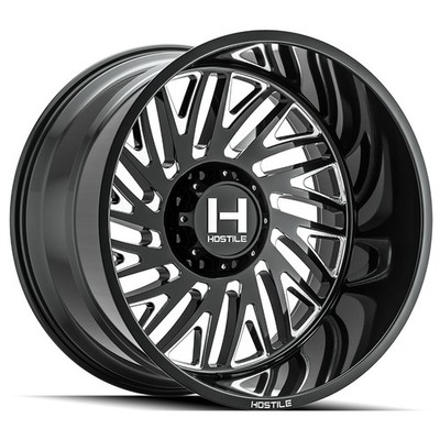 20x10 Hostile H131 Syclone Blade Cut (Black Milled) Wheel 8x180 (-19mm)