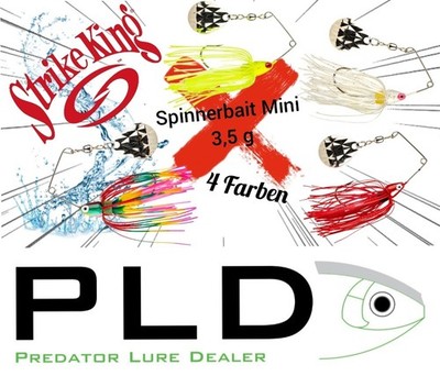 Strike King Spinnerbait Mini-King, Hecht, Zander, Barsch, Forelle