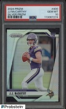 2024 Panini Silver Prizm #400 JJ McCarthy Vikings RC Rookie PSA 10 GEM MINT