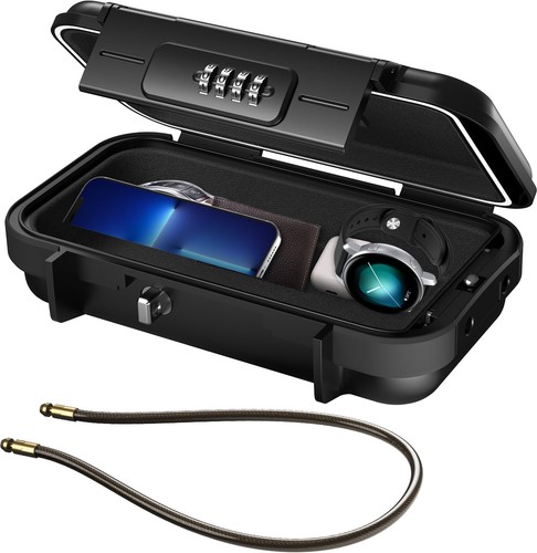 Portable Safe Box, Combination Security Case Lock Box with Code, Waterproof A...