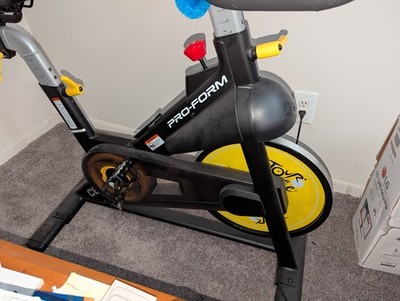 ProForm Le Tour de France Upright Exercise Bike Adjustable Seat Black/Yellow