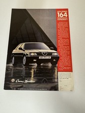 Original 1993 Alfa Romeo 164 Super 2.0 3.0 V6 24v Magazine Advert Poster Retro a