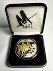 Alaska Mint Moose Tracks Silver & Gold Medallion Proof 1oz .999 w/box