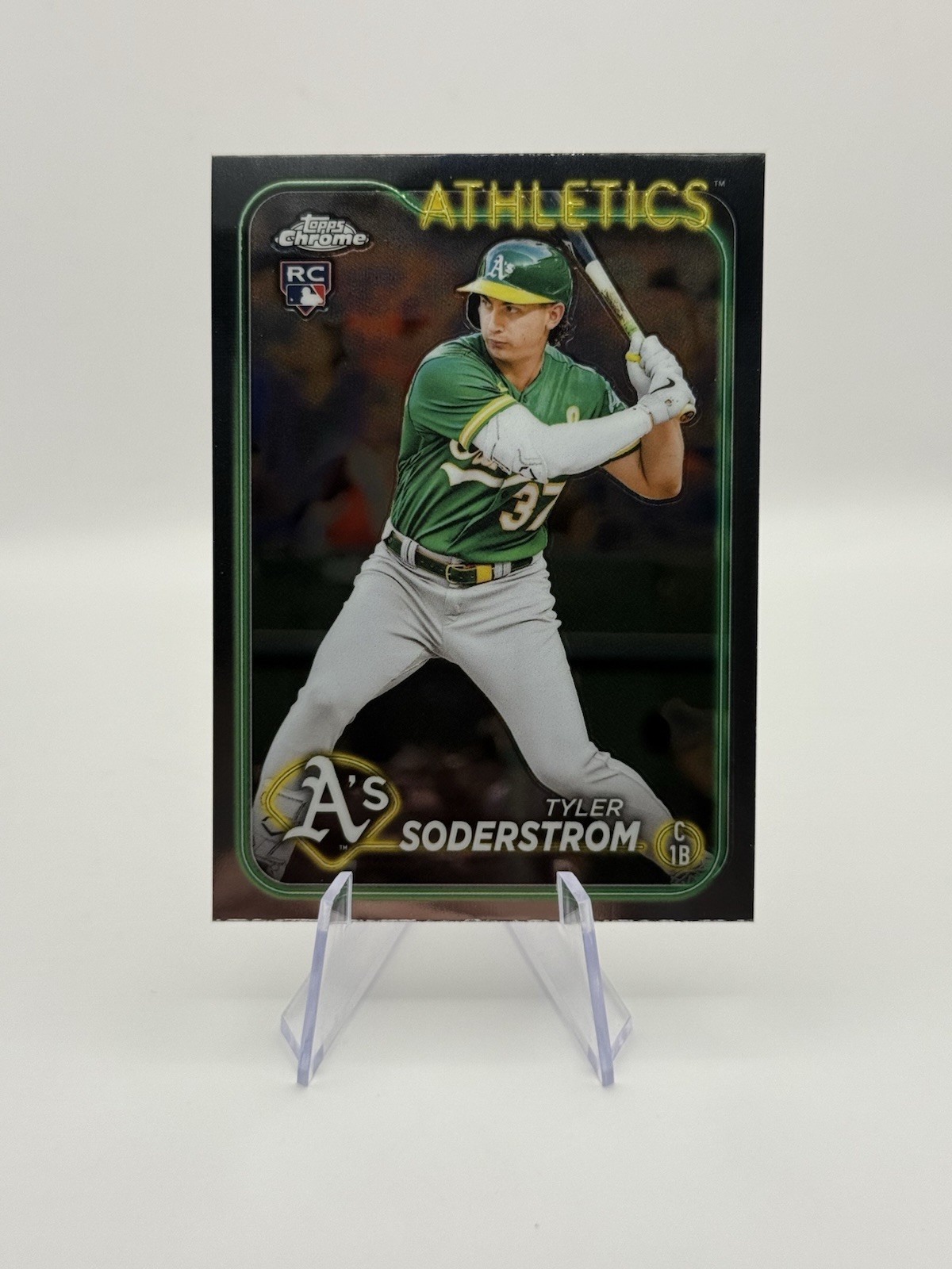 Tyler Soderstrom Rookie RC 2024 Topps Chrome #298 - Oakland Athletics