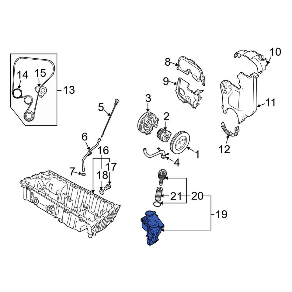 For Volvo S60 Cross Country 2016 Volvo 31338685 Engine Oil Filter Housing Foto 4 de 4