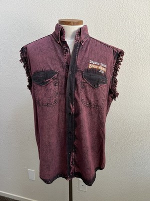 Daytona Beach Bike Week 2023 Shirt 2XL Eagle Motorcycle Acid Wash Button Up Bike