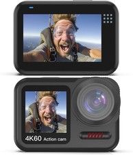4K 60FPS Waterproof Action Camera,Bare Metal 66FT Underwater Camera