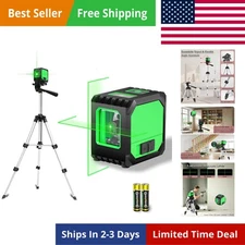 Laser-Level-With-Tripod, Green Cross Line Laser with Tripod Self-Leveling, Lazer