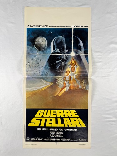 Star Wars 1977 Original Italian Locandina Movie Film Poster 13 x 27.5 in