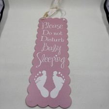 Please Do Not Disturb Baby Sleeping Doorknob Hanging Decor
