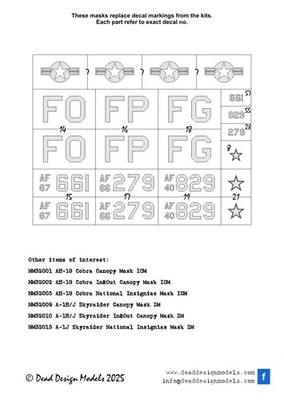 Dead Design Models NM32076 1:32 McDonnell F-4C/D Phantom II National Insignias