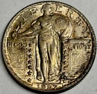 1927 Standing Liberty Quarter AU+ Nice Original Skin Excellent Head Detail