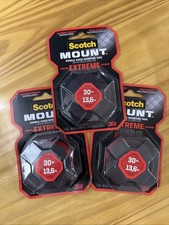 3 - 3M Scotch Mount Extreme Double Sided Indoor/Outdoor 1  X 60  30 Lbs. 414H