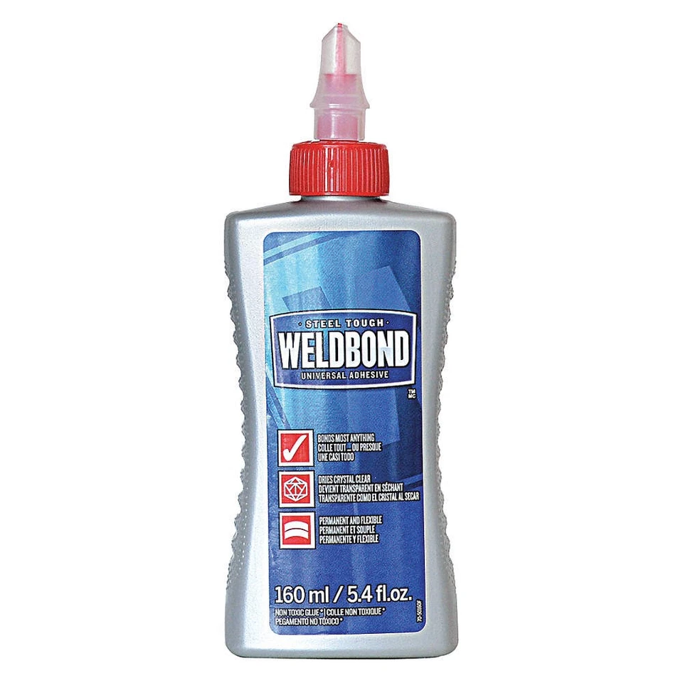 WELDBOND 058951501602 Glue,5.4 fl oz,Bottle Container 48PZ11