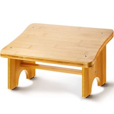 Yookeer Foot Rest Under Desk, Nursing Foot Stool Wood Desk Footrest Slanted R