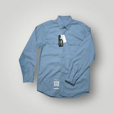 Carhartt FR Flame Resistant Work Shirt Blue Medium Regular HRC 2 Neu mit Etikett