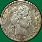 1916 Barber Quarter Almost Uncirculated AU Coin #37740