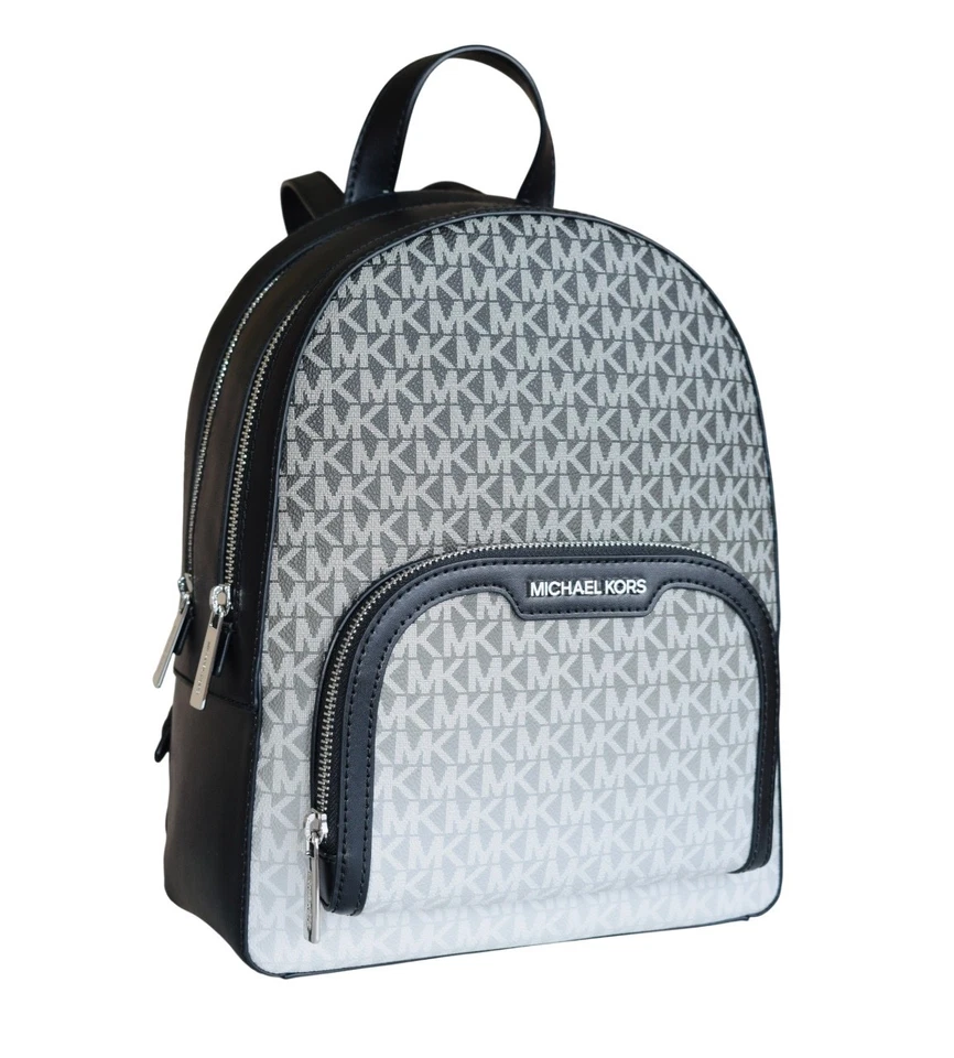 Michael Kors Damen Tasche Bag JAYCEE MD ZIP PKT BACKPACK Rucksack schwarz/silber