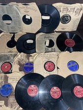 Huge Lot Of 30 Antique 78 RPM Records With One Sided, Columbia, Victory