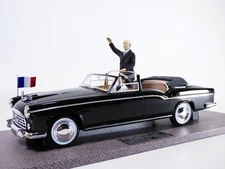CITROEN 15-6 LANDAULET présidentielle 1956 & figurine Charles De Gaulle 1/18 ...