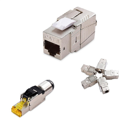 Cable Matters 6-Pack Tool Free Shielded RJ45 Cat 8, Cat8 Field Termination Plug,