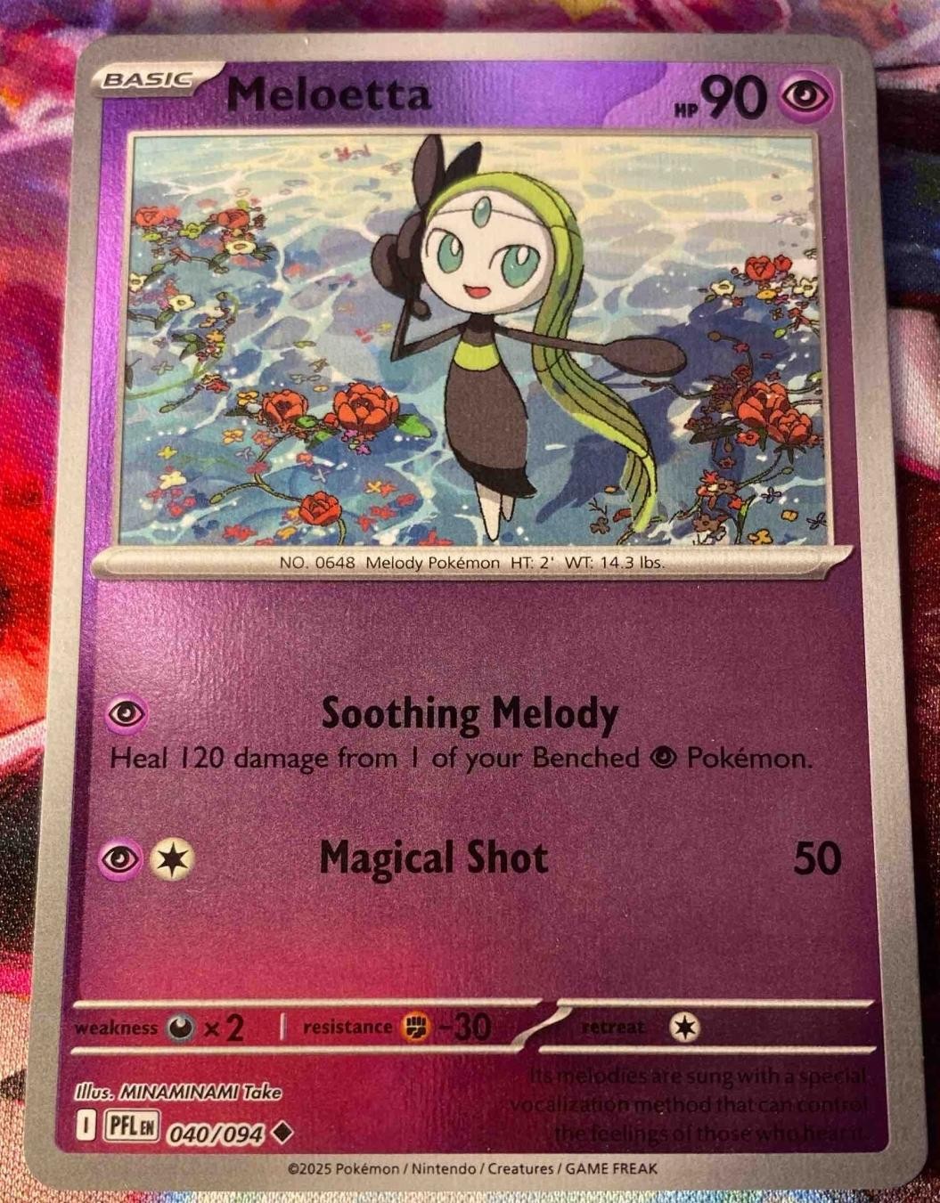 2025 Pokemon Phantasmal Flames Meloetta #040/094 Uncommon Reverse Holo Foil