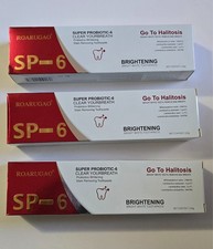 3 ROARUGAO Probiotics Bright White SP-6 Toothpaste Halitosis 4.9 oz