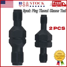 2PCS Spark Plug Hole Thread Chaser 10 12 & 14 18mm Re-threader Tap Cleaning Tool