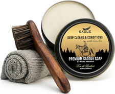 Saddle Soap for Leather   3-Piece Saddle Soap Kit for Leather Cleaning, Boots, T