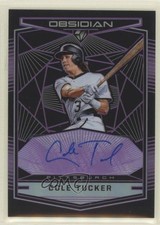 2019 Chronicles Obsidian Electric Etch Purple Prizm 45/99 Cole Tucker Auto qf6