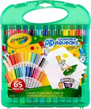 Crayola Pip-Squeaks Washable Markers Set, 65 Ct, Art Supplies for Kids