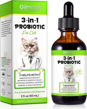 3 In 1 Probiotic for Cats Pre  Probiotics with Enzymes for Digestive/Gut Health