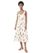 Farm Rio leopard shell midi dress sleeveless Cotton Tier NWT Size XS