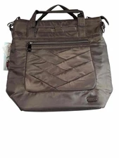 NWT LUG Courier Crossbody Tote Bag Gun Metal Gray, Removable Shoulder Strap