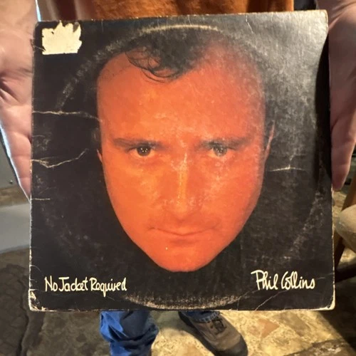 Phil Collins No Jacket Required Black Vinyl LP Record Album Cardboard Sleeve
