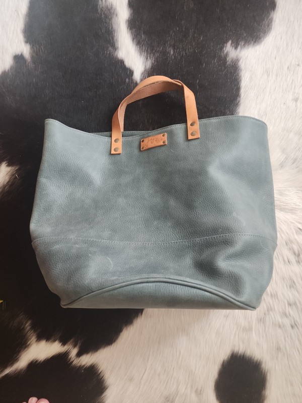 Joji & Co Large PAMPA Bucket Project Bag Muted Green Barely Used