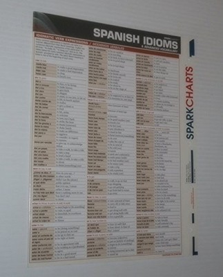 SPANISH IDIOMS AND ADVANCED VOCABULARY (SPARKCHARTS) **BRAND NEW**