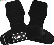 Leather Weight Lifting Gloves Wrist Straps for Weightlifting, Adjustable Weight 